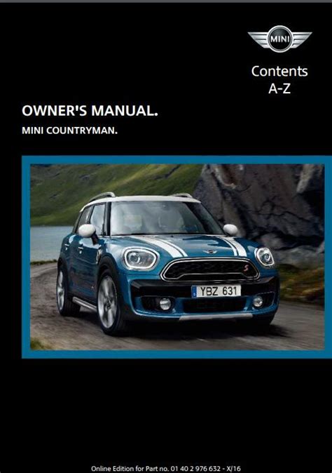 2017 MINI Countryman With Touchscreen Manual and Wiring Diagram